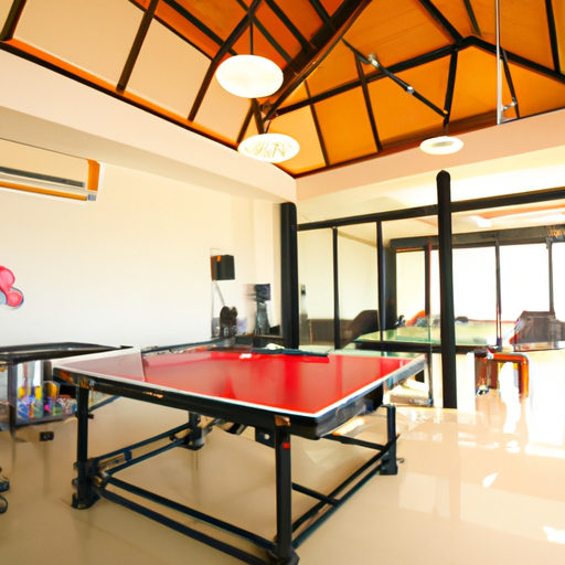 5. חדר המשחקים של הוילה שוקק פעילויות כמו בריכה, פינג פונג ומשחקי וידאו.
